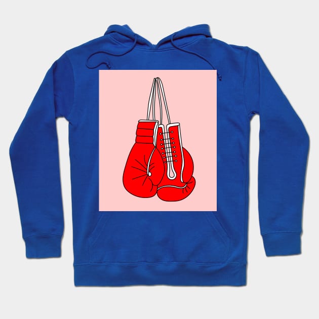 Boxing Female Boxer Retro Boxing Gloves Hoodie by flofin